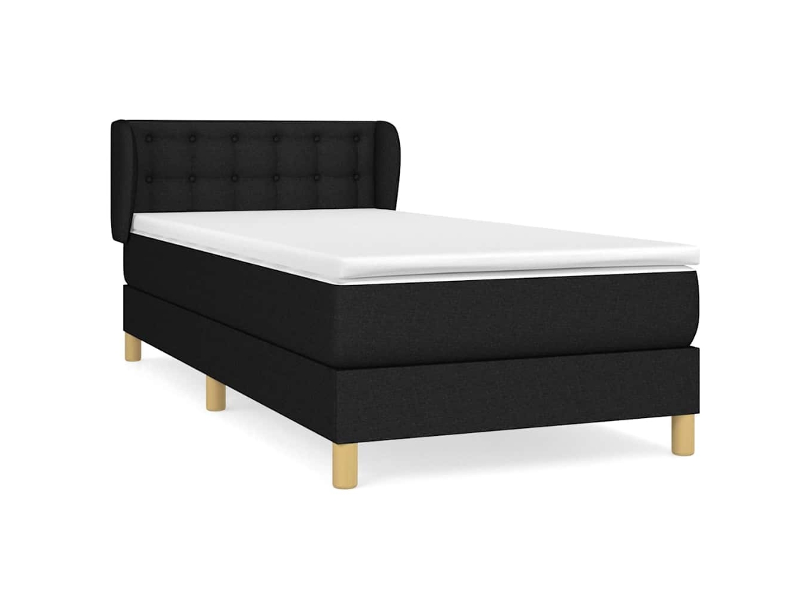 Box Spring Bed, Box Spring Beds Vidaxl Preto Tecido (90 X 200 Cm)