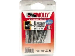 Pacote com 10 parafusos Molly 5x36mm