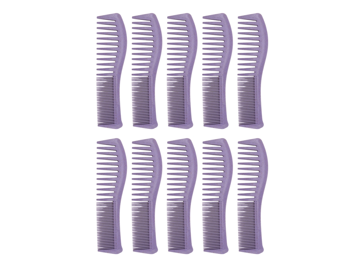 2026 10 Pentes de Cabelo de Palha de Trigo com Dentes Finos e Grossos, Cabo Ergonômico para Estilizar o Cabelo