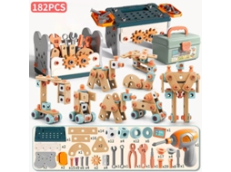 Conjunto De Ferramentas Infantil, 182 Pcs Brinquedos Educativos Para Montar, Presentes De Aniversário/natal Para Crianças Cuich