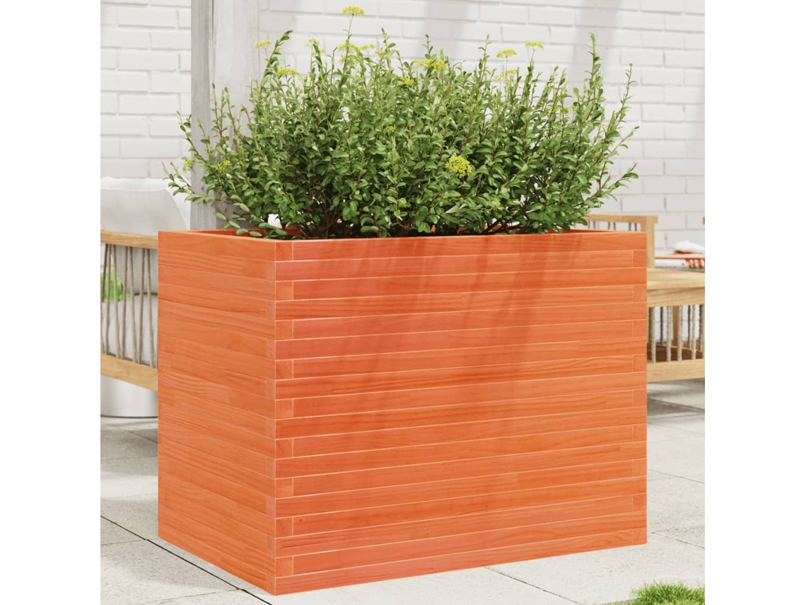 Vidaxl Vaso/floreira De Jardim 90x60x68,5 Cm Pinho Maciço Castanho Mel