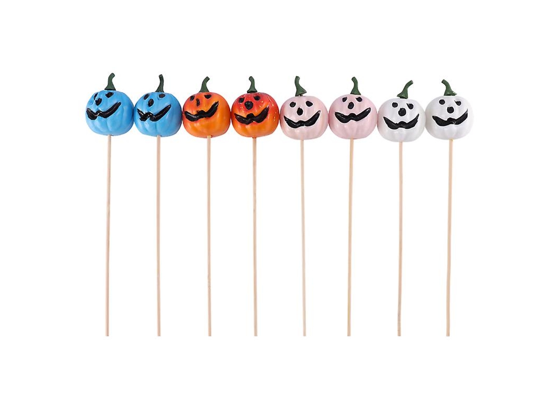 8 Peças de Enfeites de Abóbora de Halloween para Decorações de Halloween ALLINLESS