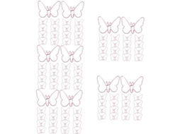 Doitool Série 5 - Clips de Mesa Decorativos em Metal, Organizadores de Mesa, Cor Rosa, 18 Peças x 5