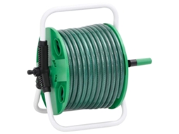 Vidaxl Enrolador De Pé C/ Conj. De Encaixe De Mangueira 0,5" 20 M Pvc