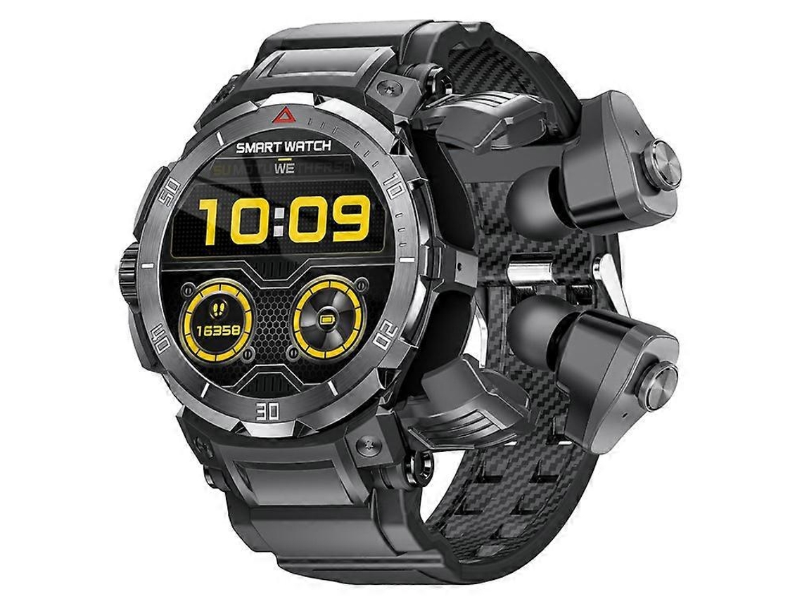 Relógio inteligente GT100Pro 2 em 1 de 1,46 polegadas com monitoramento de saúde e fones de ouvido Bluetooth TWS para bicicleta elétrica Ly