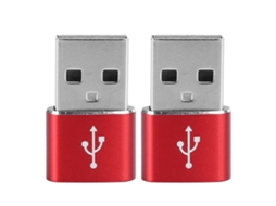 Adaptador Type C para USB EOOCOO (rápido, leve, vermelho)