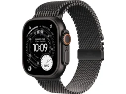 APPLE Watch Ultra 3 GPS + Cellular 49 mm Titânio Preto com Loop Milanesa Titânio Preto (Tamanho L)