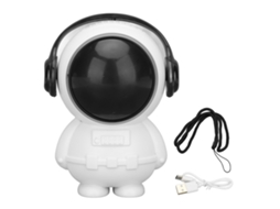 Ventilador Portátil de Pescoço Astronauta 2 Velocidades Usb Recarregável Mini para Adultos e Crianças