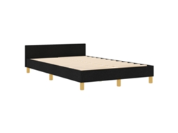 Estrutura De Cama Moderna Estilosa Com Design Estofado Vidaxl Preto Fabric (120x200 Cm)
