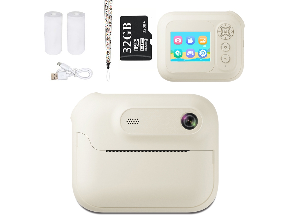 Câmera Instantânea 1080p para Crianças, Inclui Cartão de Memória de 32 Gb CZHHMART (branca)