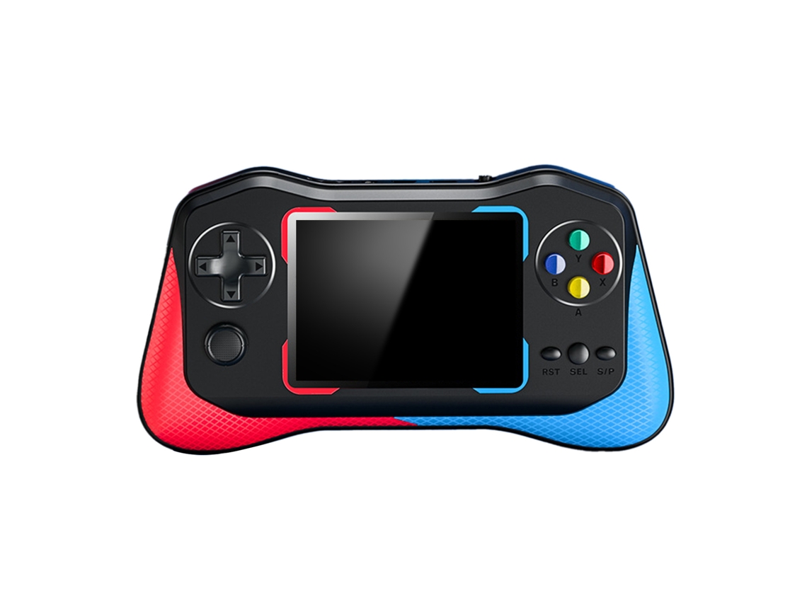 Ats console de Jogos Portátil com 500 Jogos Integrados, Tela Hd de 3.5 Polegadas, Presente Retro para Crianças e Adultos, Vermelho com Azul