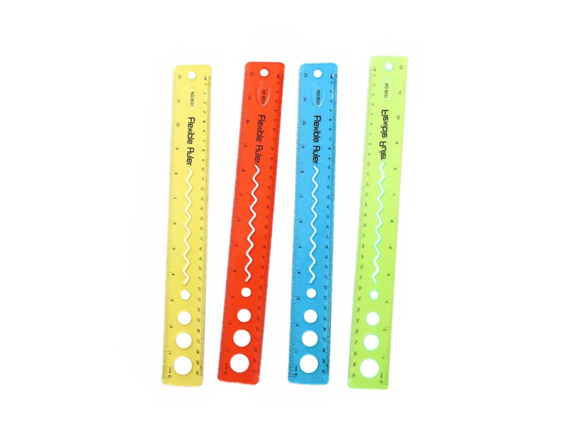 Conjunto De 12 Réguas Flexíveis Para Meninos, Meninas E Estudantes