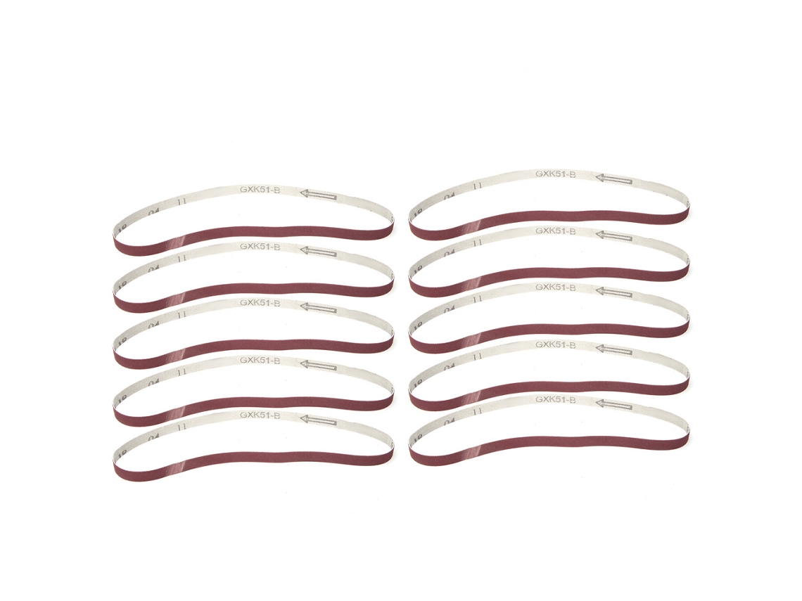Conjunto de 10 Lixas Cinta Óxido Alumínio para Lixadeira, 533 X 9 Mm BRILVIBERA (granulometria 800)