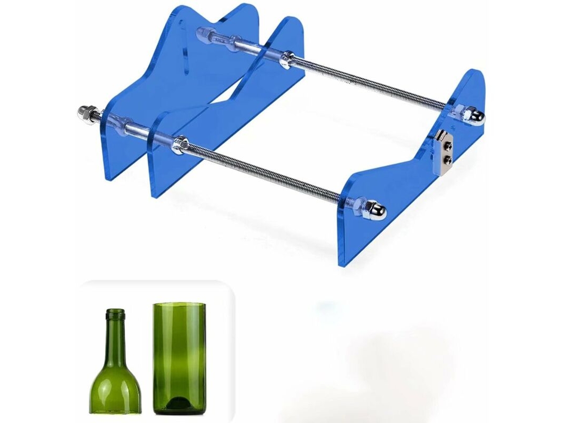 Cortador Profissional De Garrafas Vidro, Vinho, Cerveja, Para Diversos Tamanhos E Formatos, Acrílico E Metal