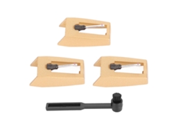 Aetheria 3pcs Agulha de Toca discos com Pincel de Limpeza para Victrola Crosley Ion Giradiscos