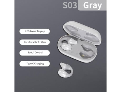 Hifi Wireless Headphone Bone Conduction Concept Ear-Clip Sports Game Música Controle de Toque Noise Cancelling Tws Bluetooth Auscultadores