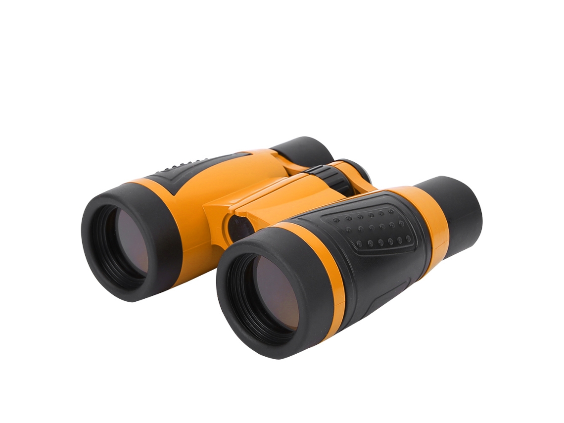 6x30 Binoculares Infantis Plegáveis Para Observar Aves Ao Ar Livre Brinquedo Presente Amarelo