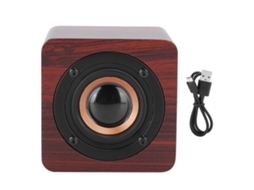 Caixa De Som Bluetooth Mini Portátil De Madeira Sem Fio 3w Sistema De Som Para Exterior E Quarto