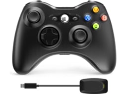 Xbox Controller 360 Wireless 2.4Ghz Dual Vibration Game Controller com Receptor Joypad Remoto para Pc Windows 7/8/10 -Sem Entrada de Áudio YIZHOOD