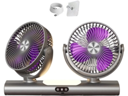Ventiladores De Resfriamento Para Carros 3 Velocidades Ajustáveis, Rotação De 180 Graus, Ventilador Portátil Para