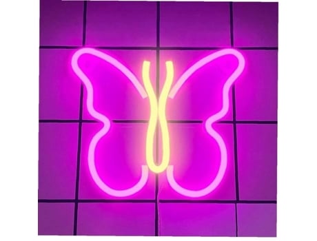 Sinais de Luz de Néon Estilo Néon Decoração de Parede Led Pendurado Lâmpada Cônjuge Luz Da Noite Rosa Branco RUNFON