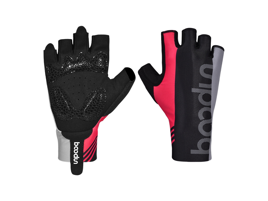 Luvas de Ciclismo de Estrada de Meio Dedo MDUG (vermelho Rosado M)