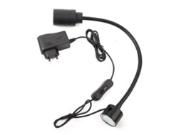 Lâmpada de trabalho Led flexível 7w com base magnética para máquinas de costura 110-220v, plugue EU | S/MARCA