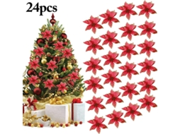 KOFIHETY Guardanapos De Decoupage, Guardanapos De Papel De 3 Camadas Com Cerca De 16 Cm, Linda Estampa De Poinsétias Brilhantes, Seguros E Ecológicos, Biodegra