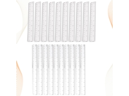 Conjunto de 20 réguas lineares transparentes de plástico Toyandona para estudantes e professores, ferramentas para medicação.