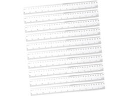 Réguas De Plástico Transparente De 30 Cm (12 Polegadas) Para Medidas