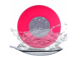 Alto-falante Bluetooth estéreo portátil à prova dágua sem fio-rosa