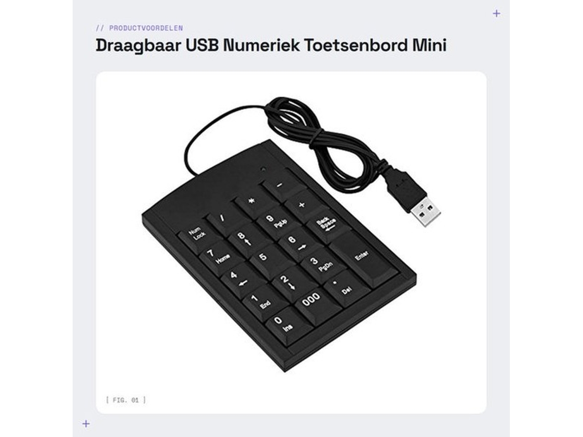 Teclado Numérico Portátil - Mini Bloco Numérico Usb
