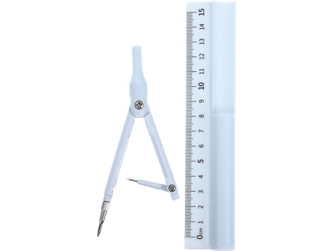 Conjunto Completo De Compasso E Régua Para Matemática, Feito De Plástico E Metal, Ideal Para Estudantes E Medições