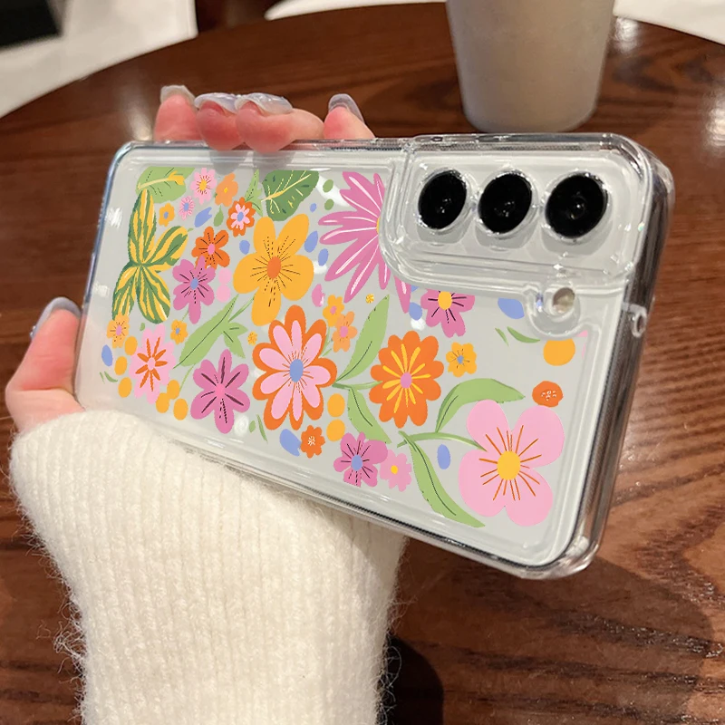 Capa Para Celular Galaxy S23 Fe (a906)flor Rosa De Verão