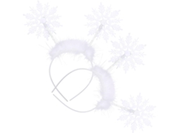 Nuobesty De 2 Tiaras De Natal Brancas Com Flocos De Neve, Acessórios Decorativos Para Festas E Cosplay