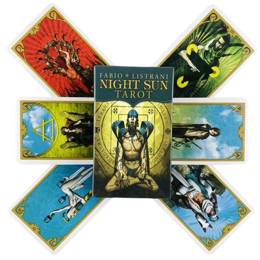 Tarô Da Noite E Do Sol, 78 Cartas, Cartas Oráculo, Versão Em Inglês, Adivinhação.