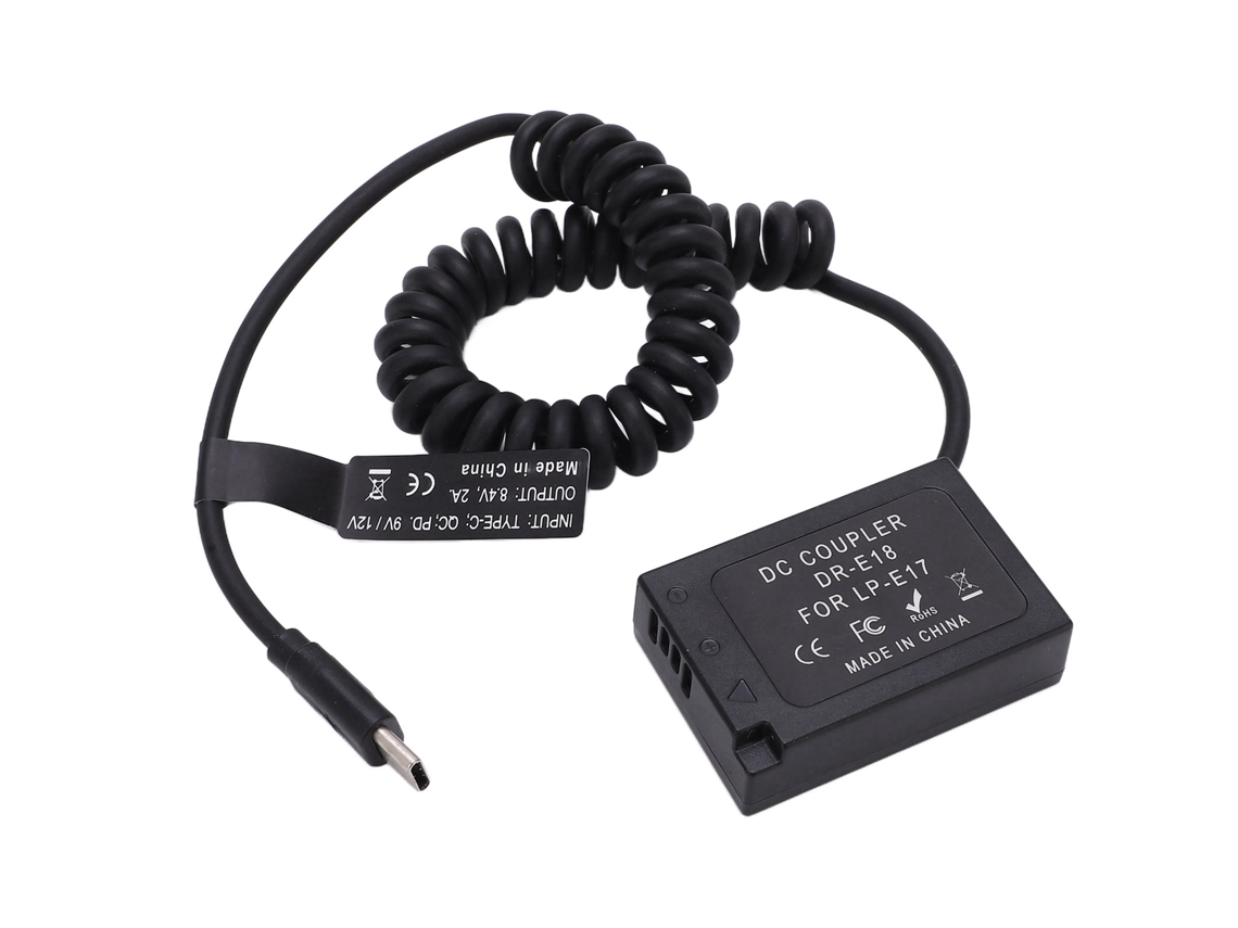 Bateria Falsa Lp‑e17 Decodificação Completa Adaptador De Alimentação Para Câmeras Rp 760d 750d 800d Tipo C