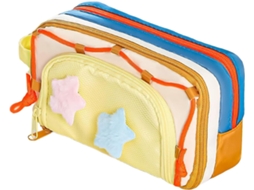 Estojo para Lápis de Cor Portátil, para Material Escolar, com Zíper CHABERLU