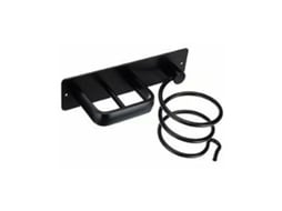 Suporte De Parede Para Secador Cabelo, Organizador Chapinha Cabelo No Banheiro, Sem Furos, Preto.
