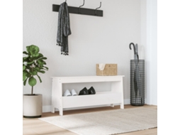 Vidaxl Banco De Corredor Branco 100x28x45 Cm Madeira Maciça Pinho