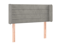 Cabeceira com Abas Veludo Cinzento Claro MAISON EXCLUSIVE (83x16x78 cm)