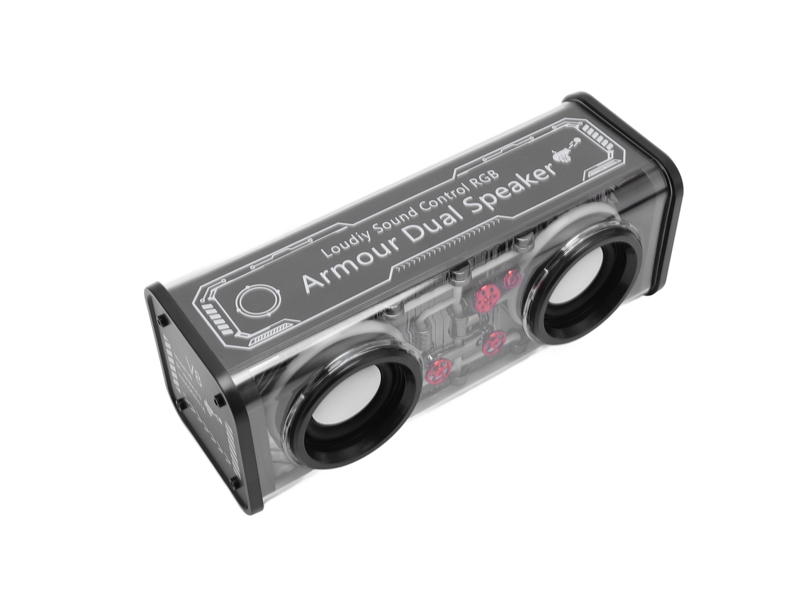 Caixa de Som Bluetooth EOOCOO, com luz, subwoofer, alta potência, canhão de aço