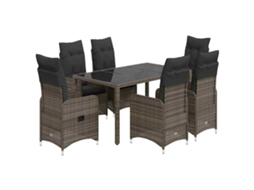 Bistro Set, Bistro Sets Vidaxl Cinzeto Rattan / Vime (150 X 90 X 75 Cm)