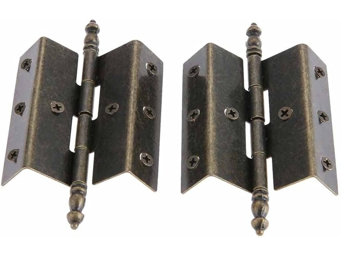 Puxadores De Porta Com Fecho Em Aço Inoxidável, 2 Peças, Bronze Antigo, Dobradiça Coroa Para Armário, Mala, Dobradiças