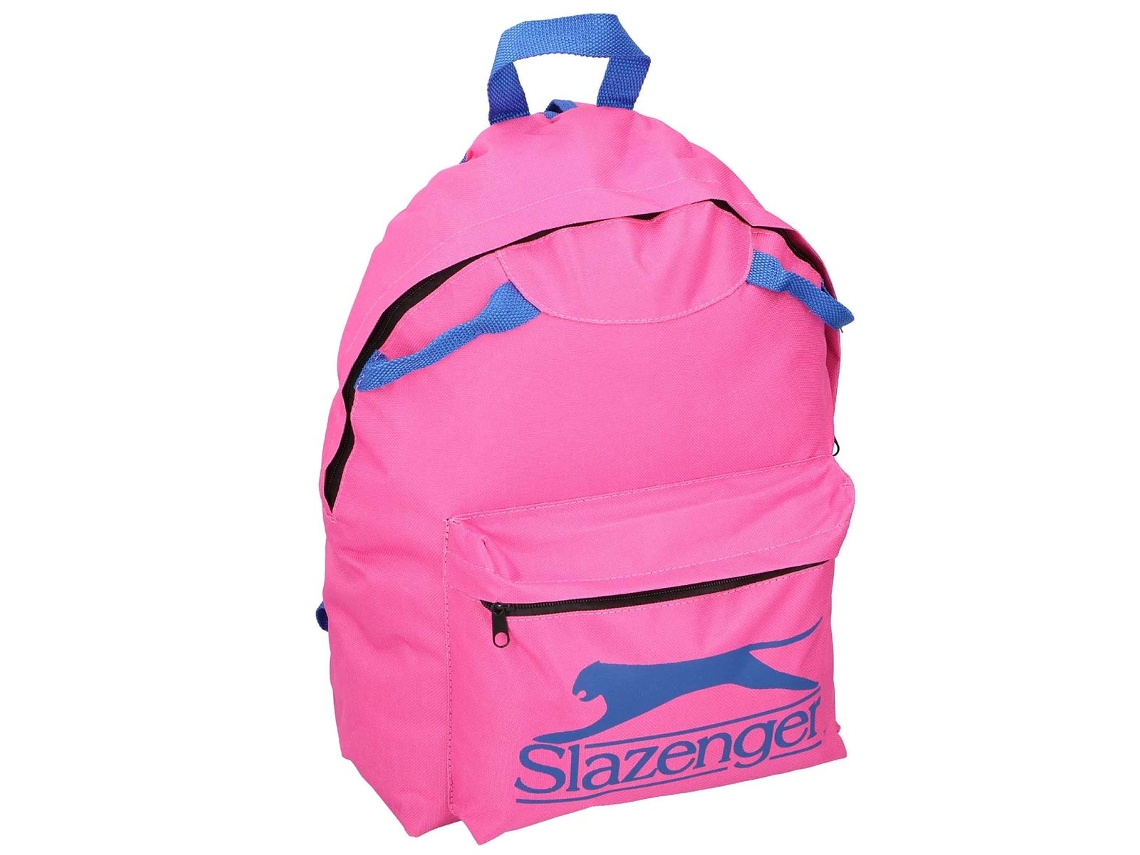 Mochila compacta SLAZENGER 18L com bolsa com zíper para trabalho e uso diário, rosa.