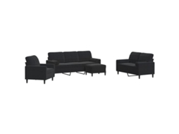 Sofa Set, Sofa Sets Vidaxl Preto Veludo (n/a)