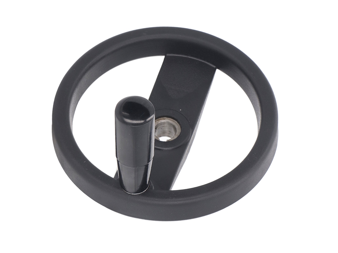 Volante com furo central de 16 mm e manivela giratória