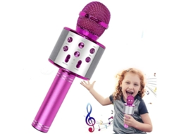 2026 micrófono de Karaoke Inalámbrico Bluetooth para Niños, Portátil 4 En 1, Micrófono de Mano, Ktv para Uso Doméstico.