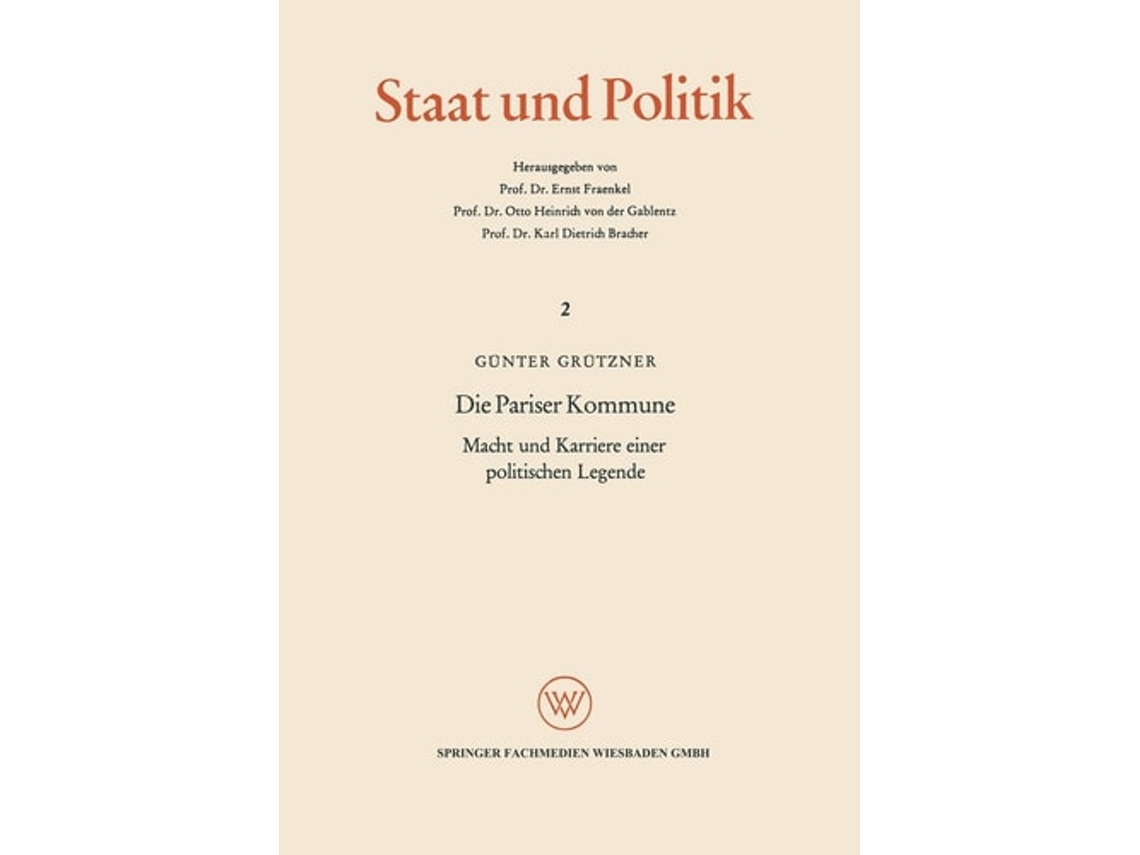 Livro Die Pariser Kommune De Günter Grützner (alemão)