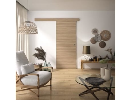 Kit de porta deslizante Optimum Barbade2 (A: 204 x 83 x 3,6 cm), MDF, alta qualidade, fácil instalação